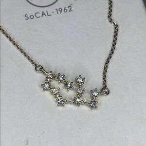 Virgo ♍️ Constellation, Zodiac Symbol, Gold Plated Necklace